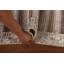 Tapis oriental rayé à motif abstrait indo 3 x 5