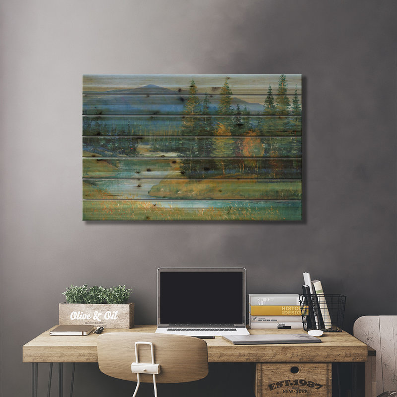 Trout Stream II, H 18 po x l 26 po x P 1,5 po
