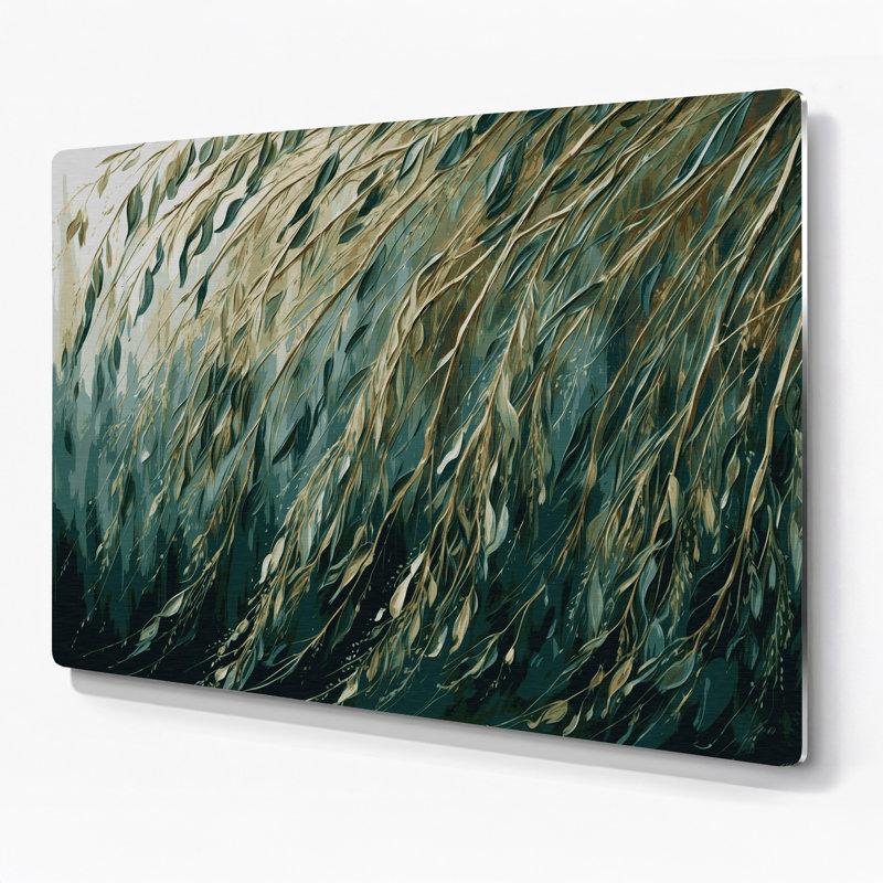 Art mural en métal Botanical Willow Branches, H 8 po x l 10 po