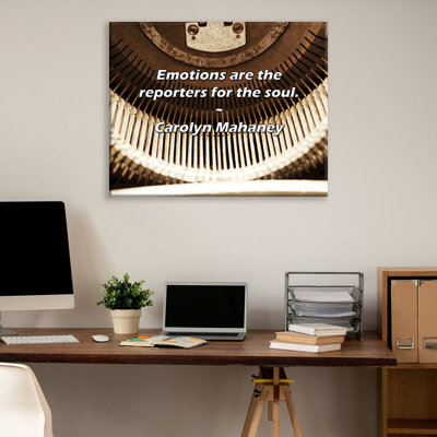 Artsy Quote "Emotions are the reporters for the soul." By Carolyn Mahaney Gallery Wrapped Canvas