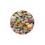 Tapis tissé multicolore à motif cailloux et tapis lavable-659440160