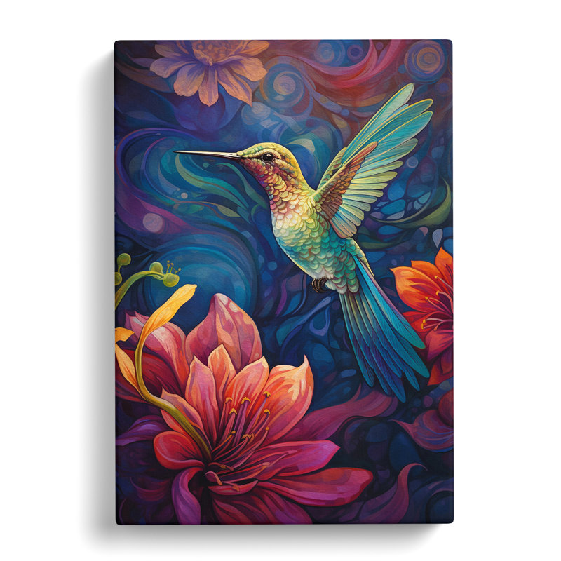 Hummingbird Symbolism - No Frame Art Prints - Wrapped Canvas, 50cm H x 35cm W x 3cm D
