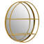 Alfons Metal Round Mirror with Shelves