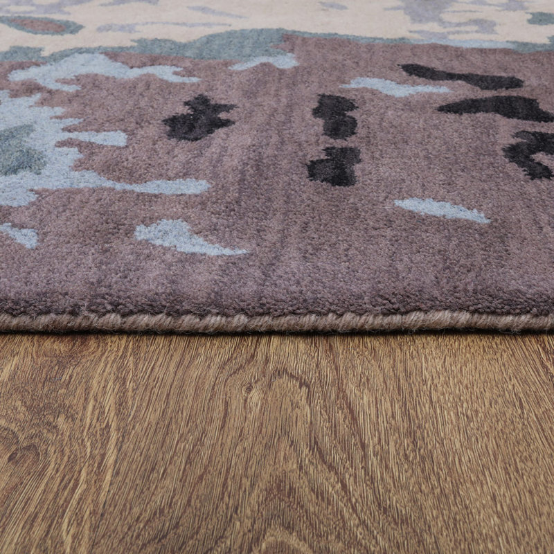 Multicolor 100% Wool Handmade Abstract Area Rugs, Hand Knotted, Rectangle 9' x 12'