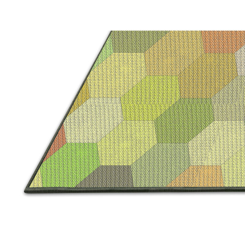 Tapis vert/brun à motifs Brimfield, Rectangle 4 pi x 6 pi