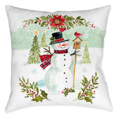 Joy Of Christmas Polyester Throw Pillow