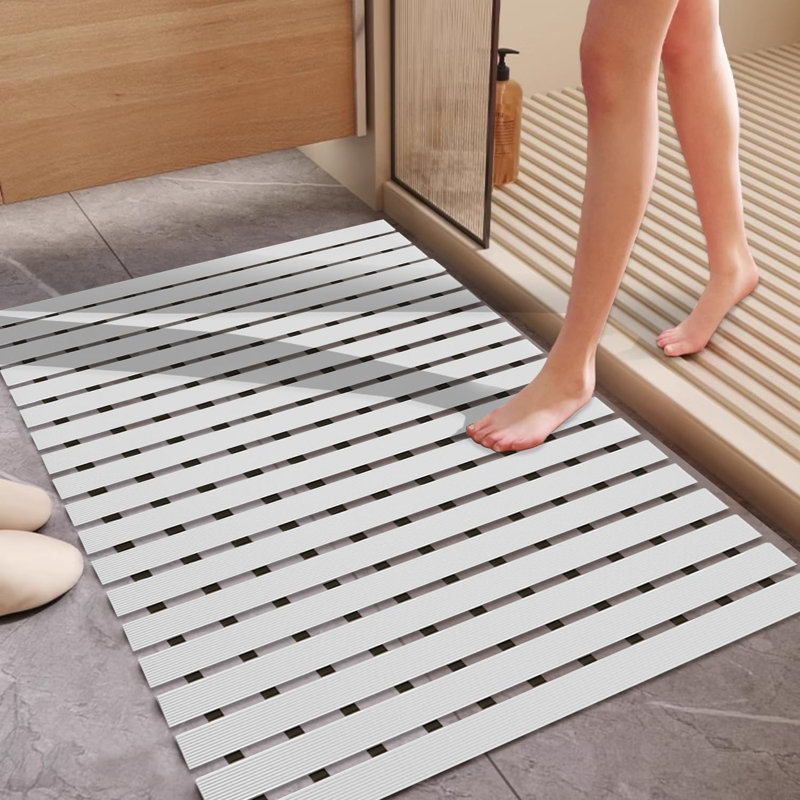 Tapis de douche en caoutchouc antidérapant très résistant pour douche intérieure