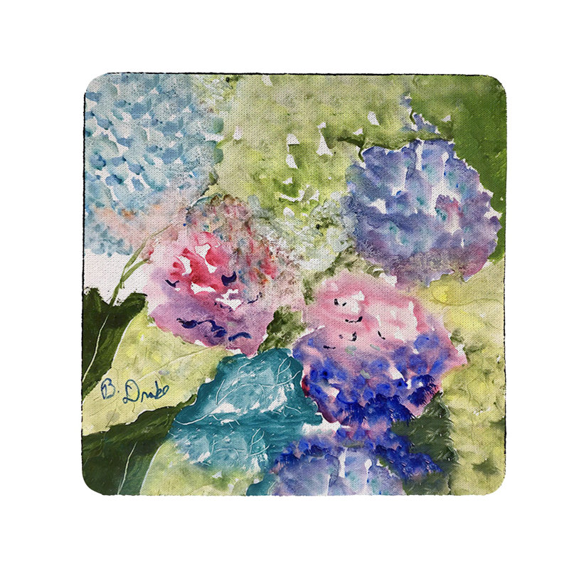 Sous-verre d'hortensias