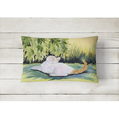 Cat Indoor/Outdoor Throw Pillow