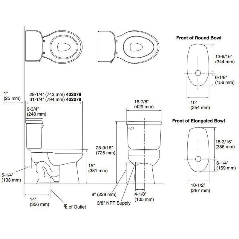 Windham 1.28 Gallons GPF High Efficiency Kit, White