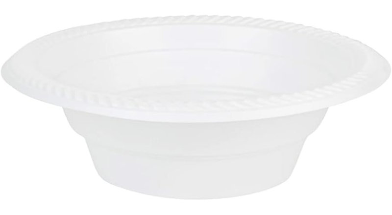 Cuisine 12oz Disposable White Plastic Dessert Bowls