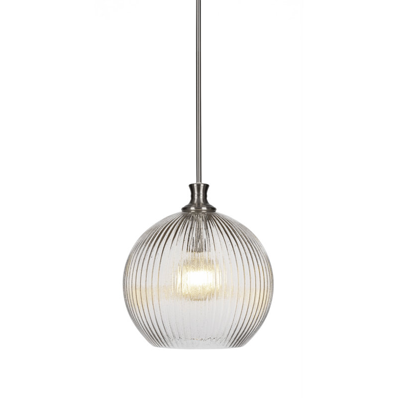 Carina 1-Light Stem Hung Pendant, Brushed Nickel