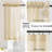  Sheer Linen Kitchen Curtains, Striped Print Farmhouse Decor Cafe Curtains, Boho Drapes with Rod Pocket for Living Room Bathroom, 2 Panels-59006795-59006797