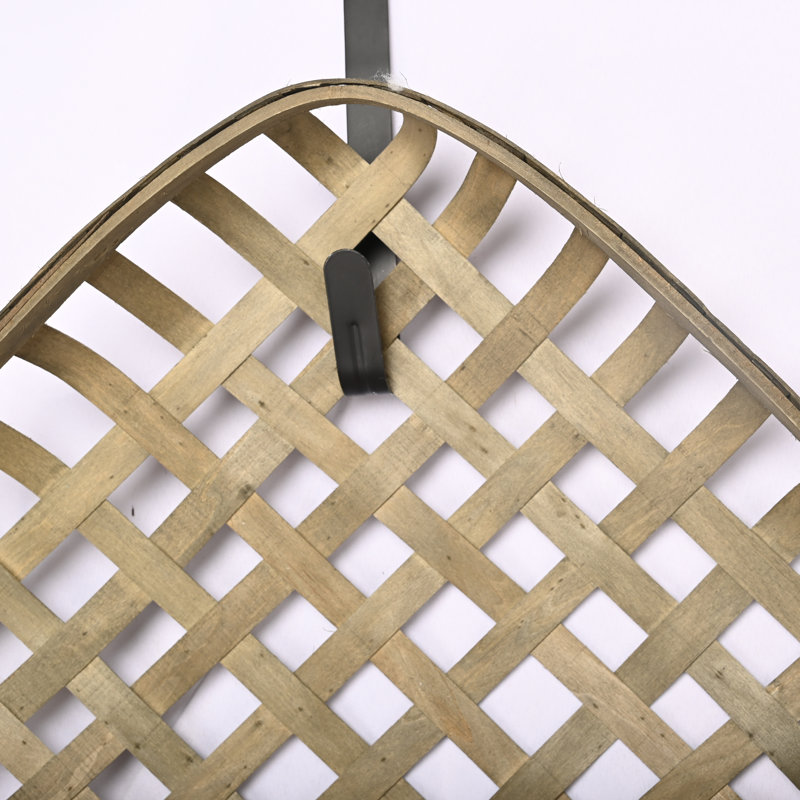 Tobacco Basket Woven Hanging Wall Decor, Brown