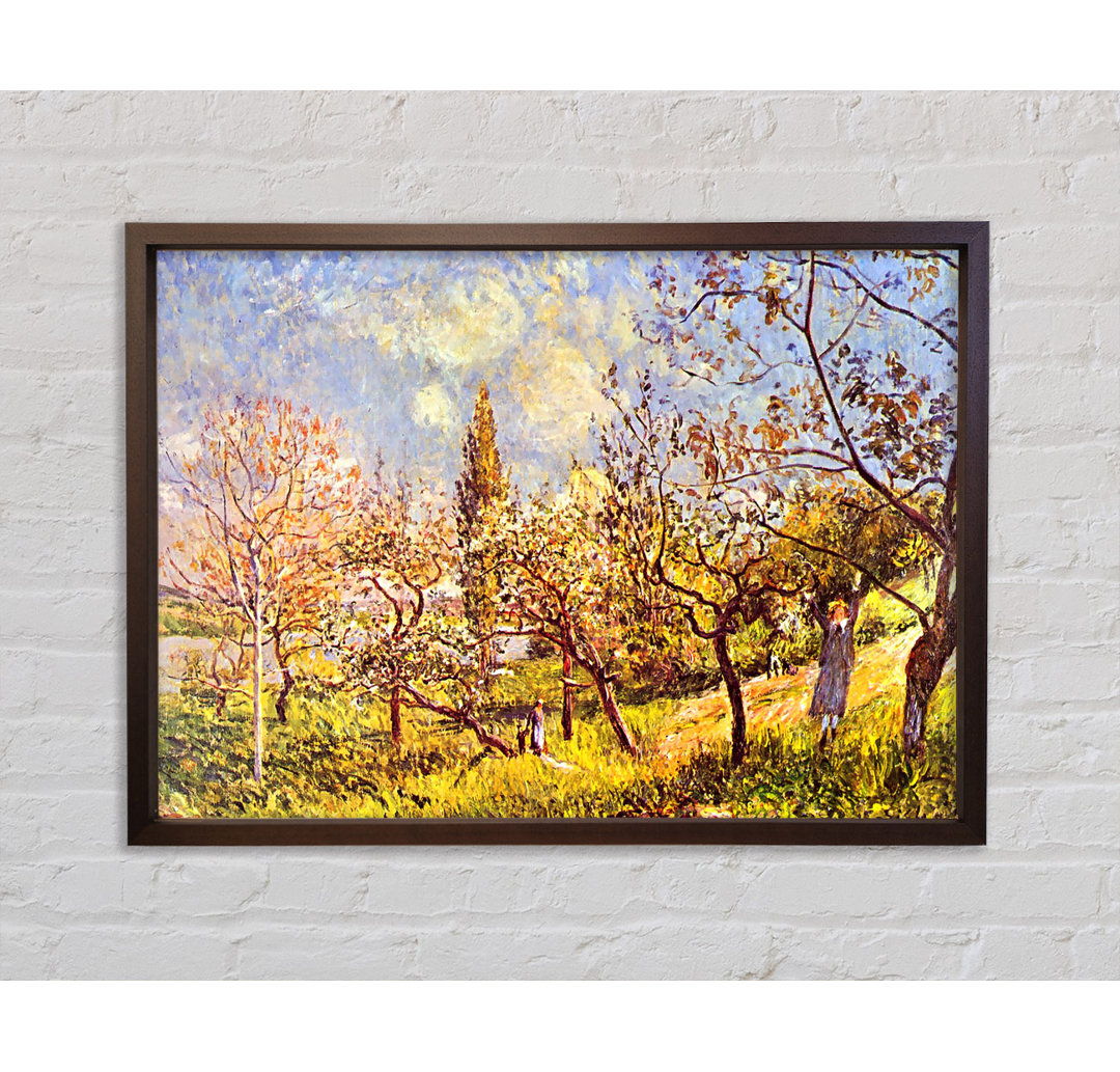 Sisley An Orchard In Spring - Single Picture Frame Kunstdrucke auf Leinwand