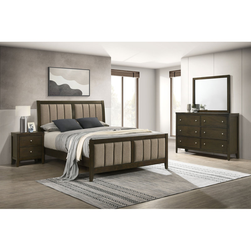 Ensemble de chambre à coucher 4 pièces Jordina, Grand lit