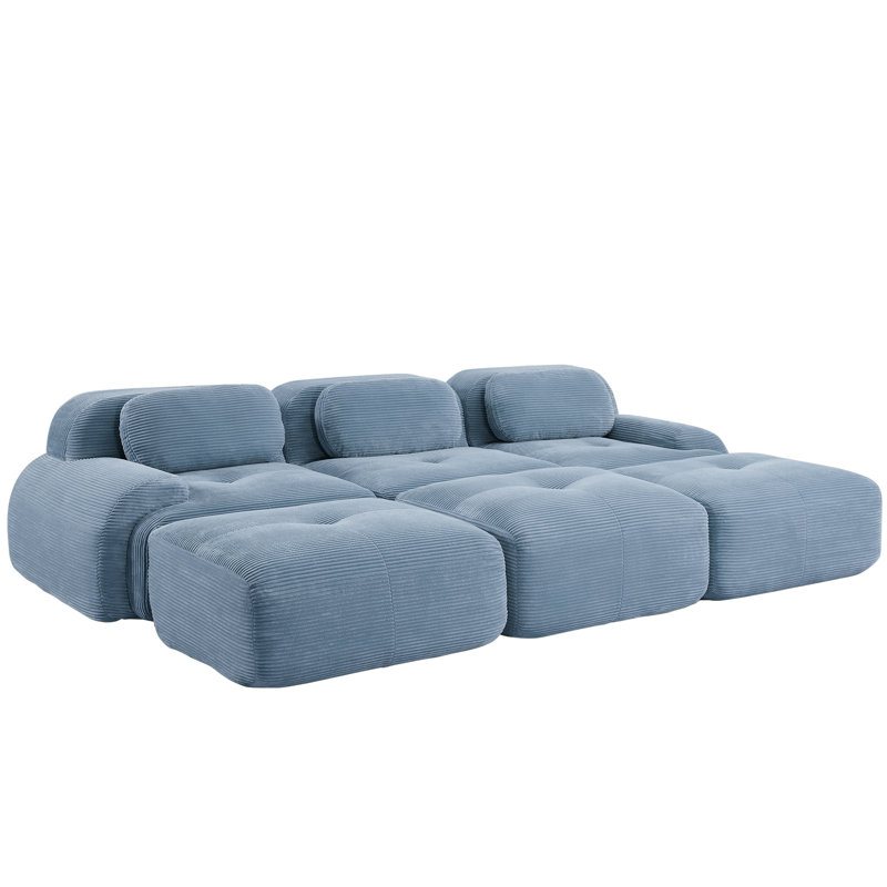 Canapés modulaires confortables, velours côtelé de qualité supérieure, conception moderne pour la maison