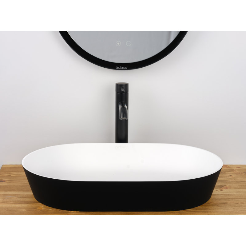 Lavabo vasque blanc / noir