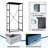 4 Drawer Dresser for Bedroom, Narrow Chest of Drawers, Wooden Top and Study Iron Frame 18"x37.5"-(WxH)