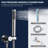 Shower System Shower Faucet Combo Set Wall Mounted With 10" Rainfall Shower Head And Handheld Shower Faucet, Chrome Finish Shower Faucet Roughin