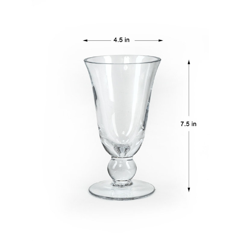Vase de table Odette, H 7,5 po x l 4,5 po x P 4,5 po