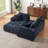 Chenille L-Shape Luxury Sectional Oversized Sofa,Mnimalist Design,Comfy Sleeper Couch for Living Room,Apartment&Reception Spaces,No Assembly Required-248082826