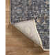 Sorrento Oriental Machine Made Power Loom Polyester Area Rug in Blue