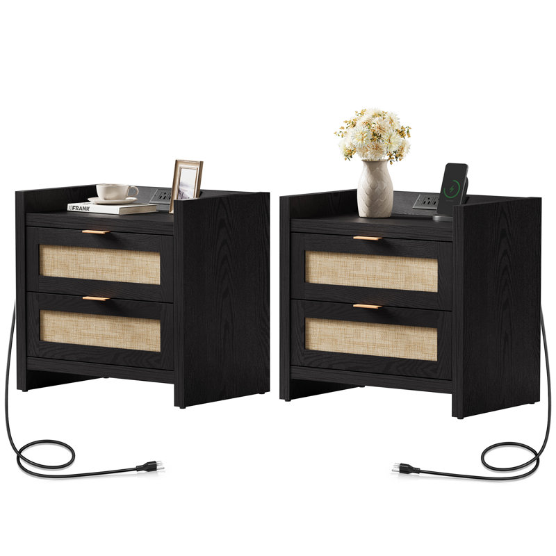 Table de chevet Aneke, Noir