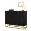 Modern Sideboard with Fluted Fronts & Gold Legs – 100cm Storage Cabinet-1824589315