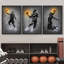 «White and Yellow Neon Effect» - Joueur de basket-ball Slam Dunk-111692055-111692056