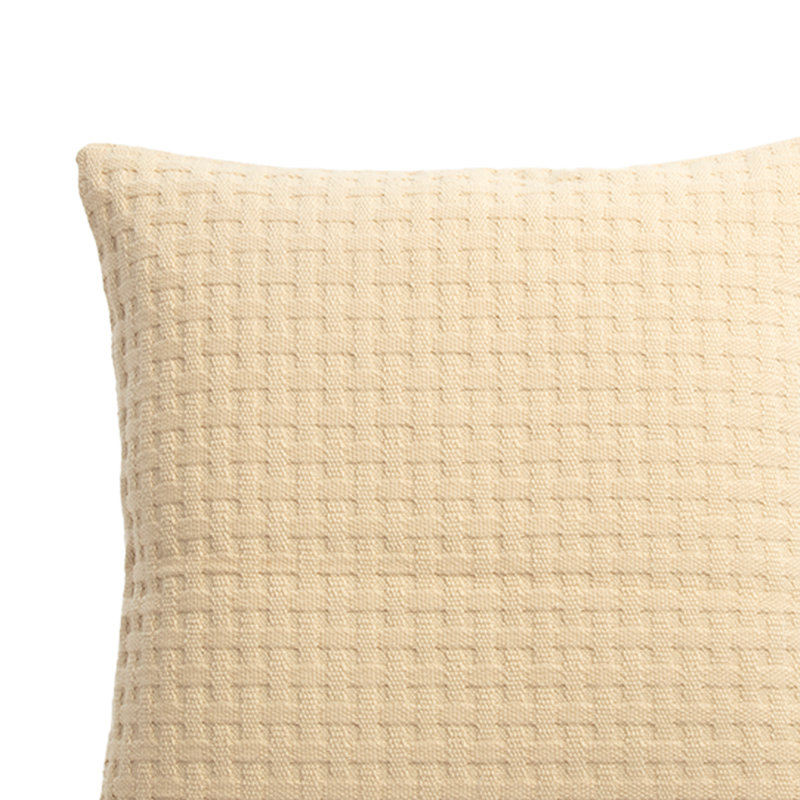 Gingham Cotton Blend Reversible Throw Pillow