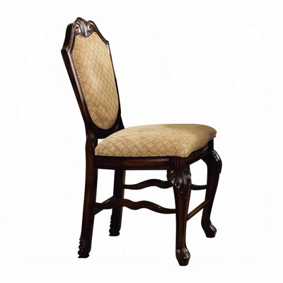 - Chaise sans accoudoirs colorée à hauteur de comptoir de 2 personnes, assise et dossier rembourrés en tissu, garniture en bois avec motifs, charge de 220 lb, profondeur de 20 po, hauteur de 24 po, largeur de 21 po, poids de 41 lb, finition, coussin, pieds de grande taille,