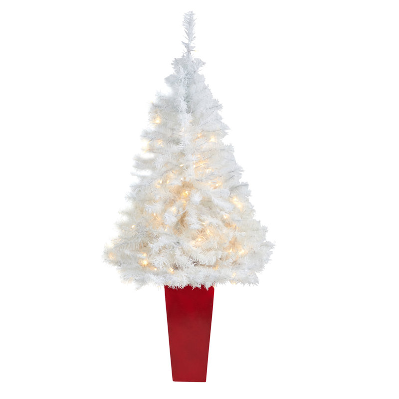 Sapin de Noël artificiel 4,5 'avec 100 lumières claires