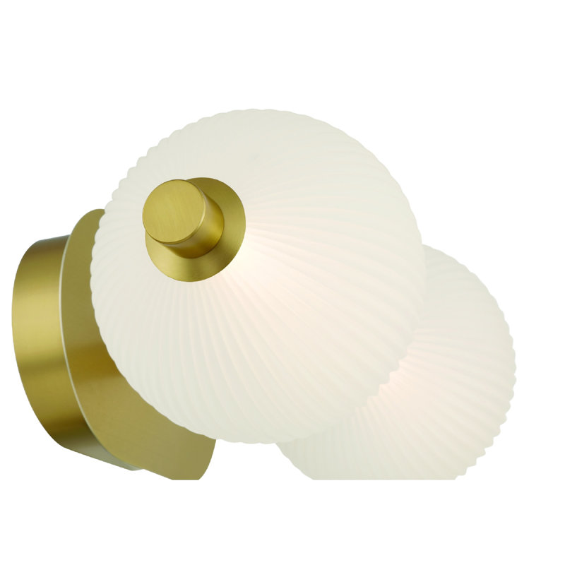 Coiffeuse 2 lumières Palmas en or