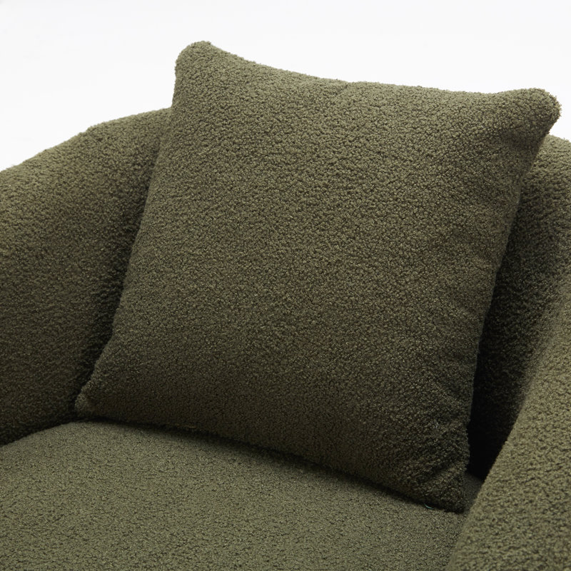 Fauteuil demi-tonneau pivotant l 28,5 po Bashar, Boucle verte