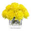 Real Touch Rose Arrangement In Square Glass Vase-1736719608