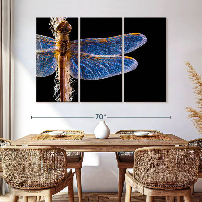 Brampt Blue Dragonfly Wings, 42" H x 65" W