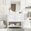 Ensemble de meuble-lavabo 36 po avec lavabo 36 po, ensemble de meuble-lavabo autoportant en céramique, 4 tiroirs, armoire de salle de bain, blanc-1368751212