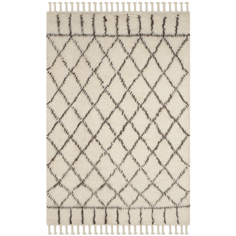 Janesville Geometric Wool Hand Woven Area Rug, Rectangle 183 x 274 cm