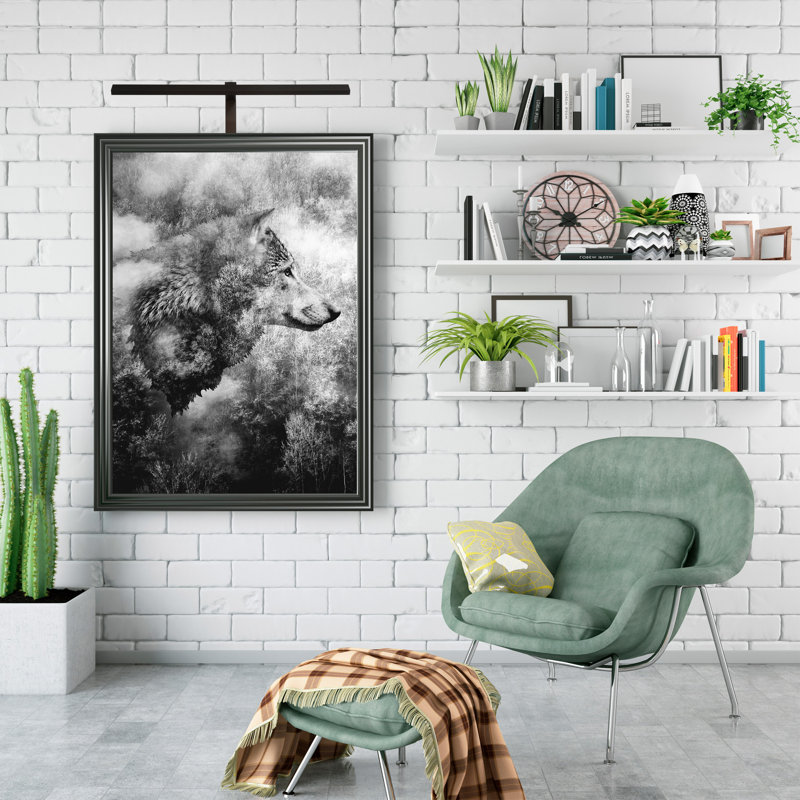 8.875'' Dimmable LED Wall Mounted Picture Light, Black, 8.13" H x 8.88" W x 25" D