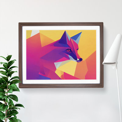 XH1022-7277X Radiant Abstract Fox - Single Picture Frame Print