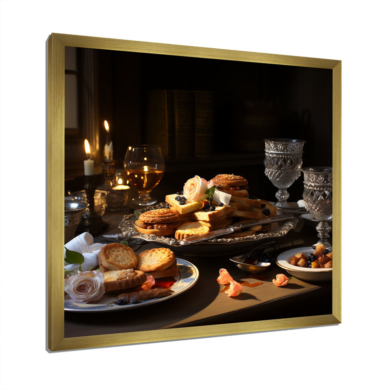 Judaïsme Matzah, fête de la Pâque III - impression, Cadre doré simple, H 24 po x l 24 po x P 1 po