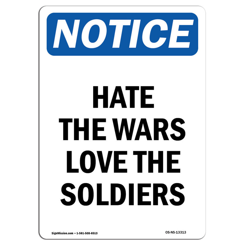 Signe «Hate the Wars Love the apprivoisés»