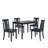 Alexa-Mae 4 - Person Solid Wood Top Four Leg Dining Set-666349904