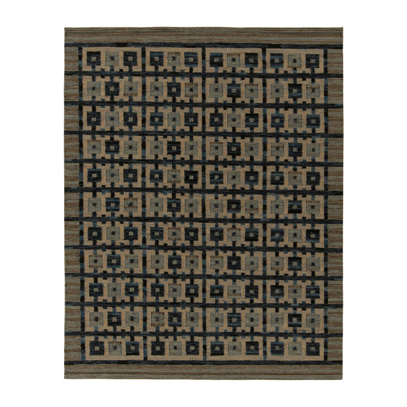 Scandinavian Wool Geometric Area Rug, Rectangle 12' x 15'