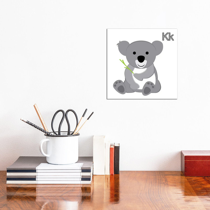 K Is For Koala - Wrapped Canvas Print, 30.48 cm H x 30.48 cm W
