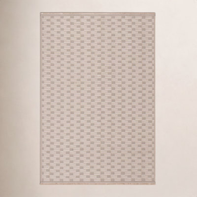 Eloi Natural Ivory Checkered Jute Rug