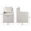 Upholstered Back Dining Chair With Casters-293643820