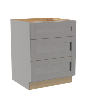 Gallery Express Mercer Assembled 30 in W x 21 in D x 34.5 in H Vanity Depth Drawer Base Kitchen Cabinet in Cloud