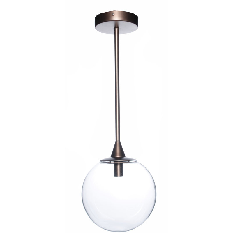 Luminaire sphère suspendu 1 lumières simple Neilsen, Bronze huilé